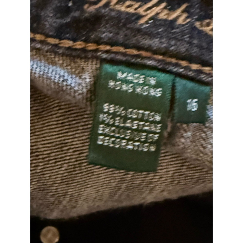 Lauren Jeans Co., Ralph Lauren Y2K Vintage Size 16 Black With Decorative Patches - Picture 12 of 16